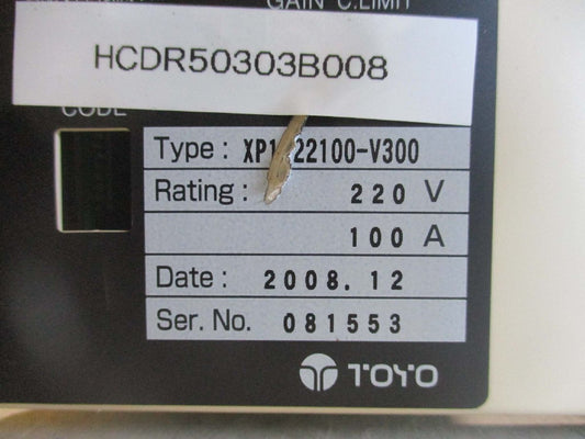 TOYO XP1-22100-V300 220V 100A Electrical Component [l1115522883]