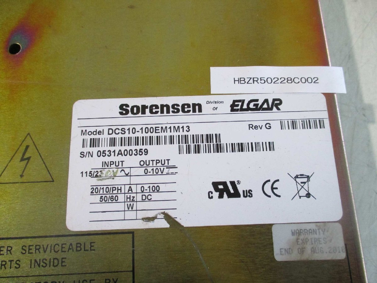 SORENSEN DCS10-100EM1M13 Programmable DC Power Supply [h1115529142]