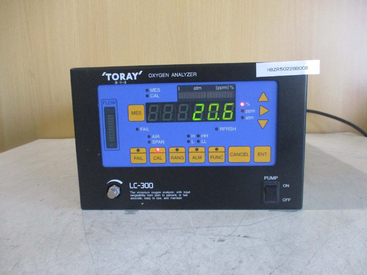 TORAY LC-300 Oxygen Analyzer Acid Analysis Device 100V Power [o1115517720]
