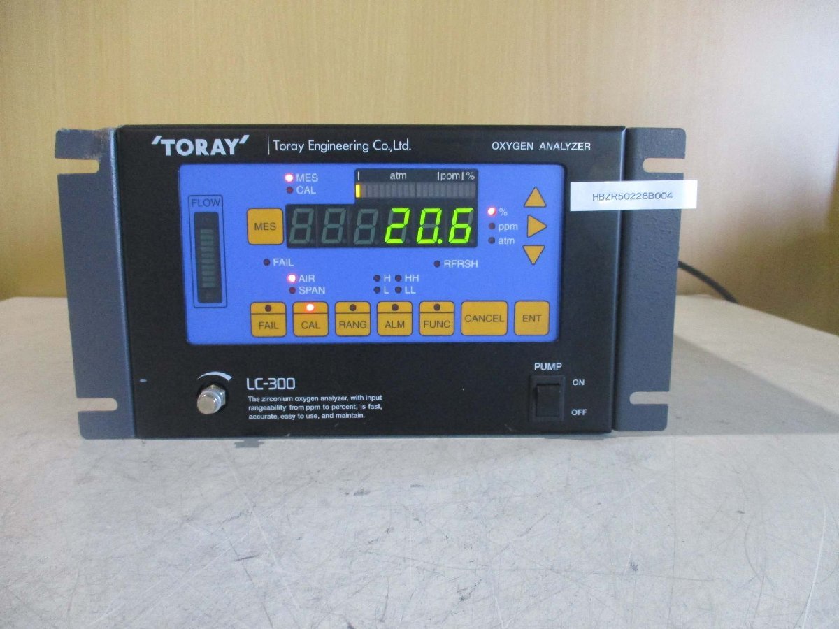 TORAY LC-300 Oxygen Analyzer Acid Analysis Device [f1115514818]