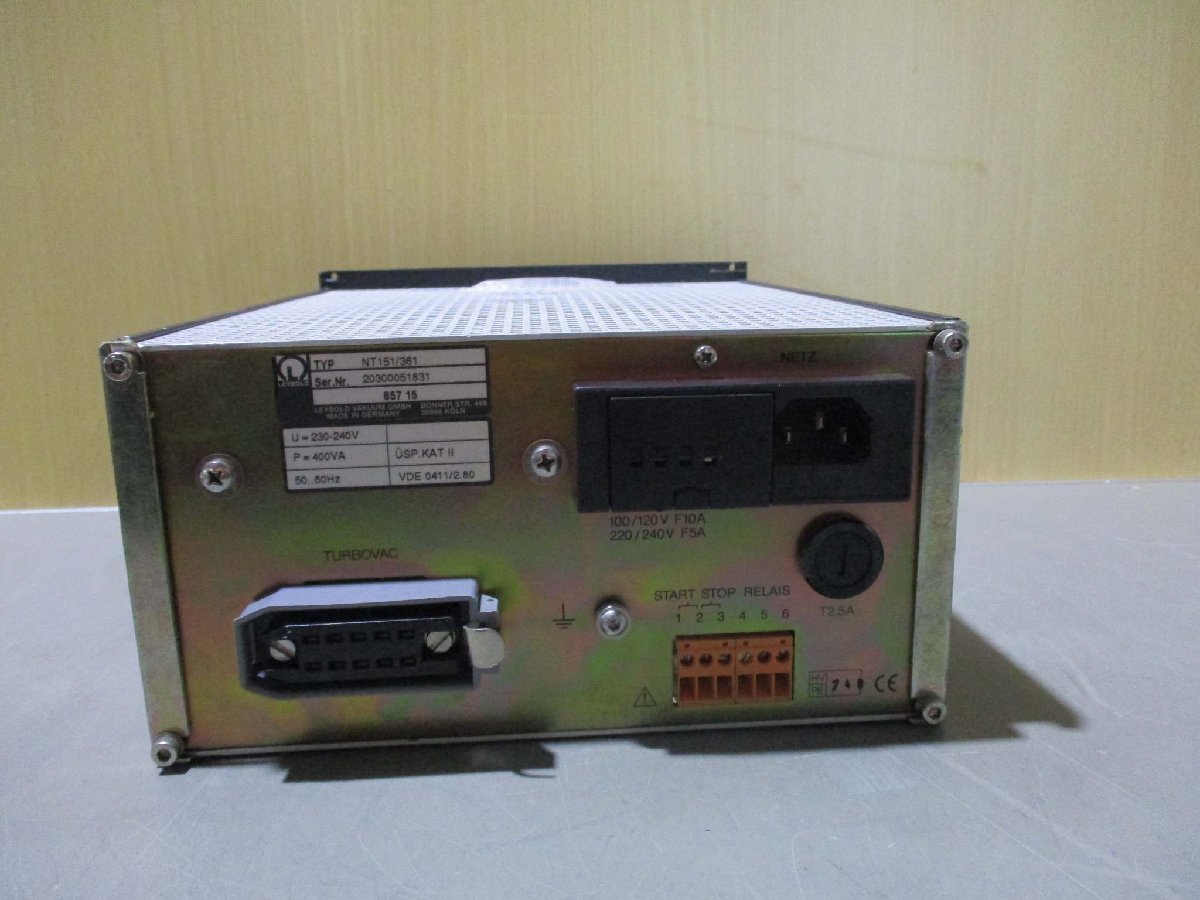 LEYBOLD TURBOTRONIK NT 151/361 Turbo Molecular Pump Controller [m1115514069]