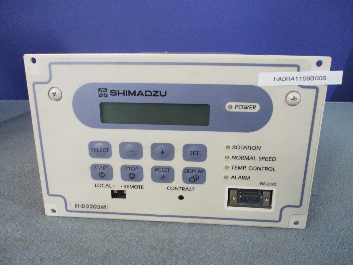 SHIMADZU EI-D3203M Turbo Molecular Pump Controller [b1115519148]