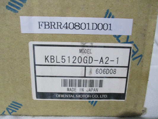 ORIENTAL MOTOR KBL5120GD-A2M AC Servo Motor with Electromagnetic Brake and Driver Set [j1115519890]