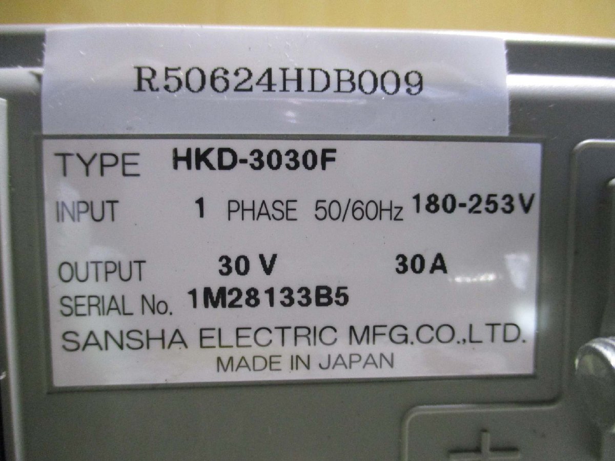 SANSHA ELECTRIC HKD-3030F Power Supply 30V 30A for Metal Surface Treatment [o1115541677]
