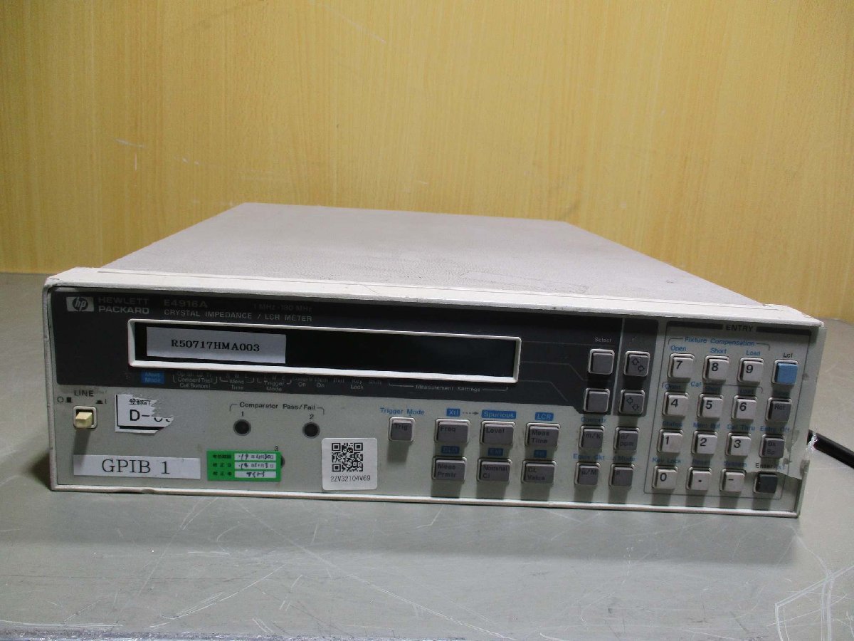 HP E4916A Crystal Impedance LCR Meter 1MHz to 180MHz [t1115546900]