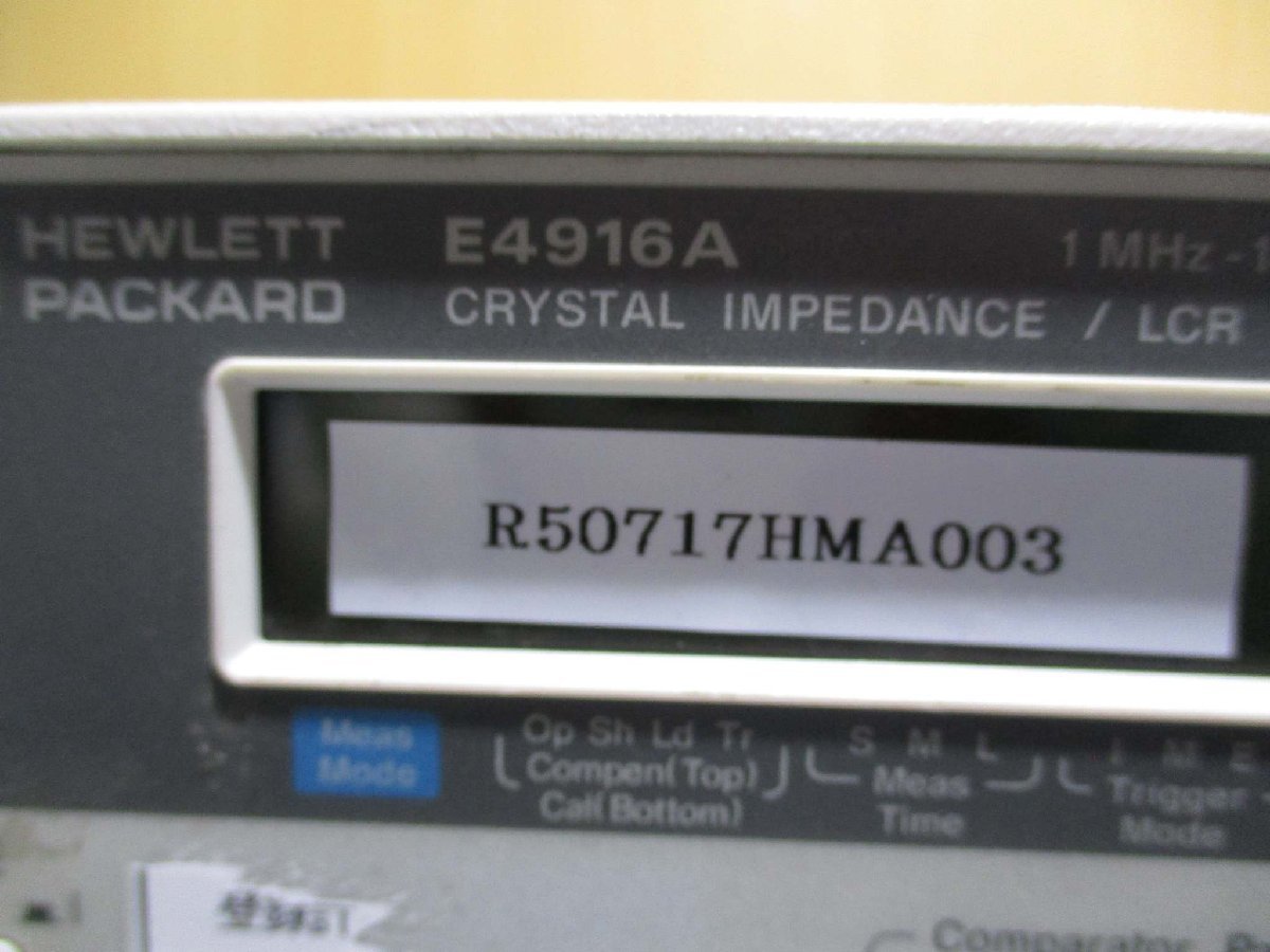 HP E4916A Crystal Impedance LCR Meter Measurement Frequency 1MHz to 180MHz [t1115546900]