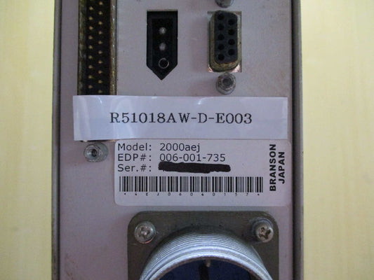BRANSON 2000AEJ Ultrasonic Melter AF20-02B SMC CDQSKB12-10DM-A93S [w1116617741]