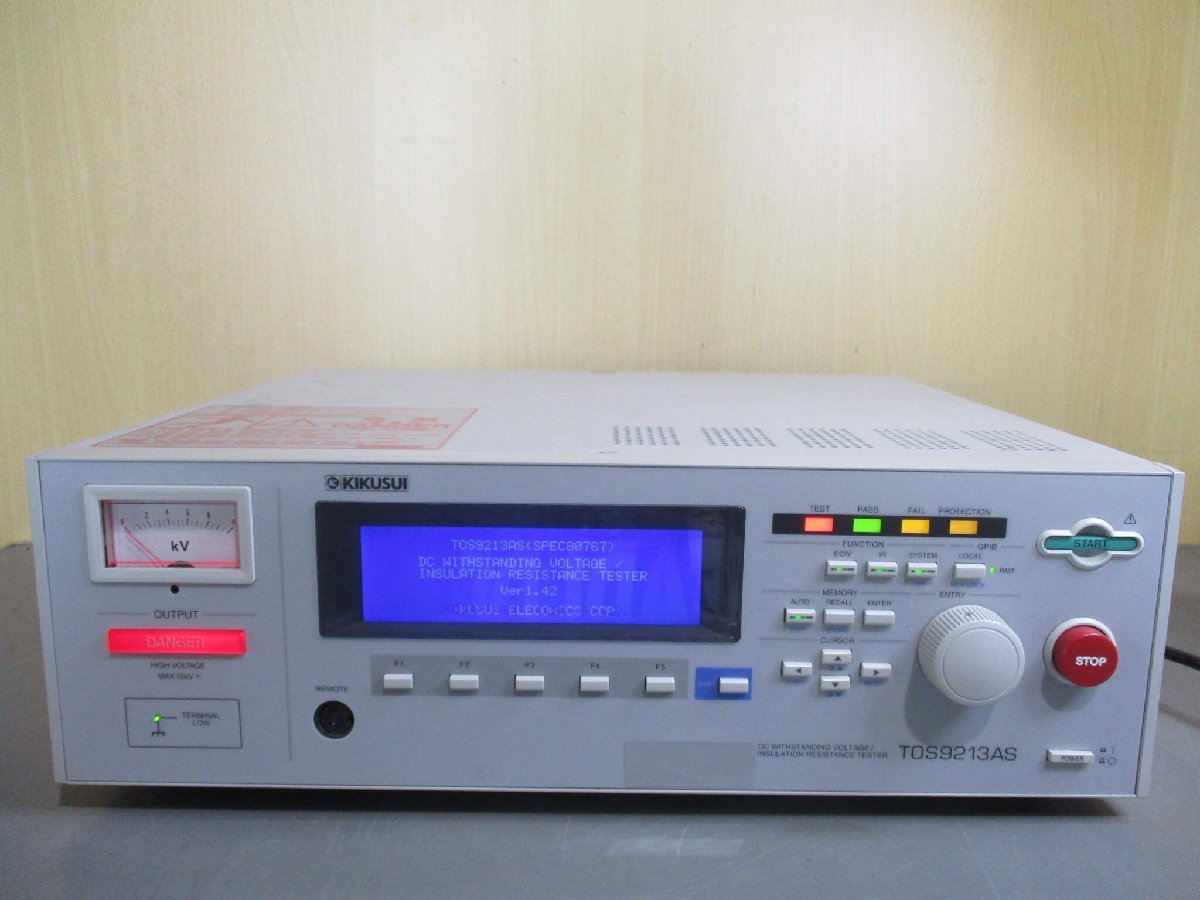 KIKUSUI TOS9213AS Voltage Insulation Resistance Tester 200-240V 47-63Hz [p1119170888]