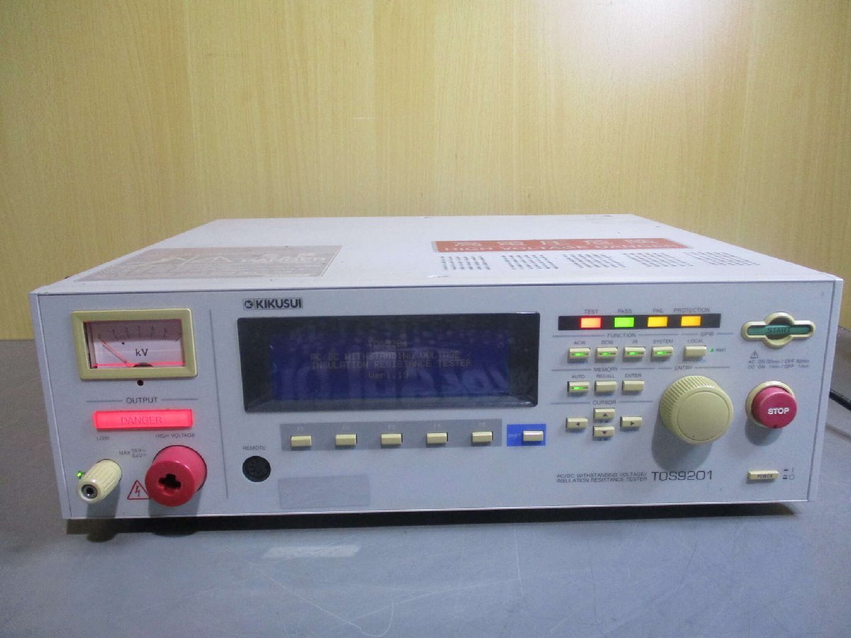KIKUSUI TOS9201 Insulation Resistance Tester 200-240V 47-63Hz [f1119173605]