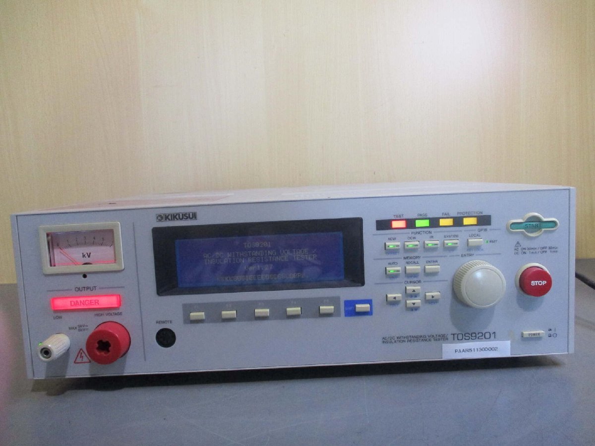KIKUSUI TOS9201 AC/DC Insulation Resistance Tester 200-240V 47-63Hz [p1120010163]