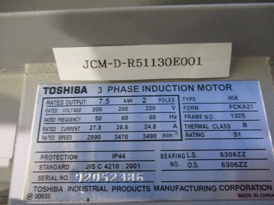 TOSHIBA IKK 7.5KW Induction Motor [h1120031567]