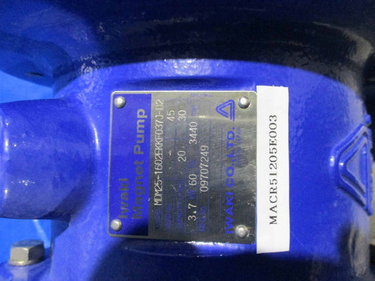 IWAKI MDM25-1602EKKF037J-D2 Magnet Pump with Toshiba 3-Phase Induction Motor [w1120628012]