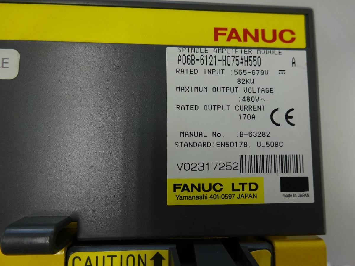 FANUC A06B-6121-H075#H550 aiSP 75HV Spindle Amplifier Module [s1120722543]