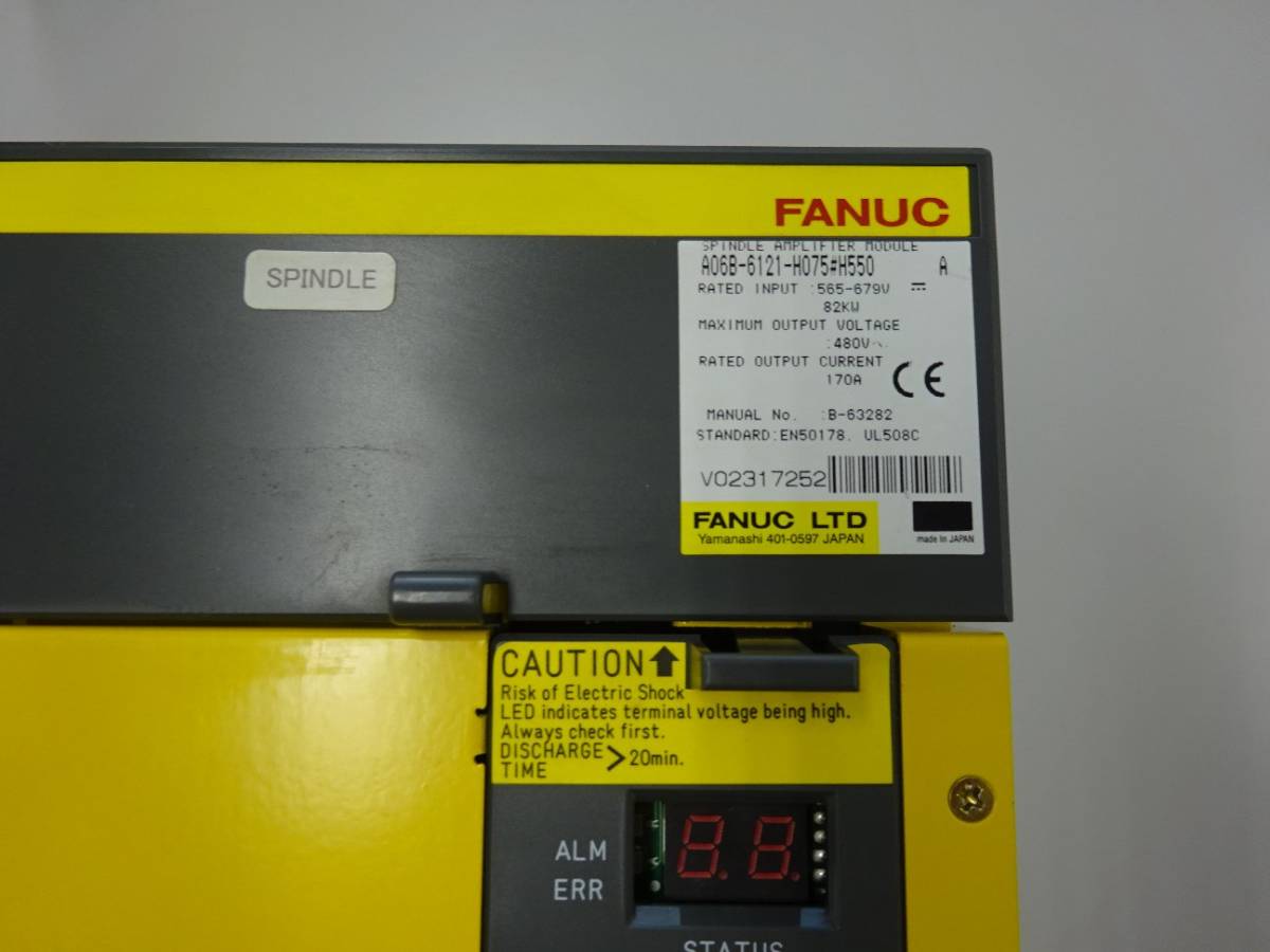 FANUC A06B-6121-H075#H550 aiSP 75HV Spindle Amplifier Module [s1120722543]
