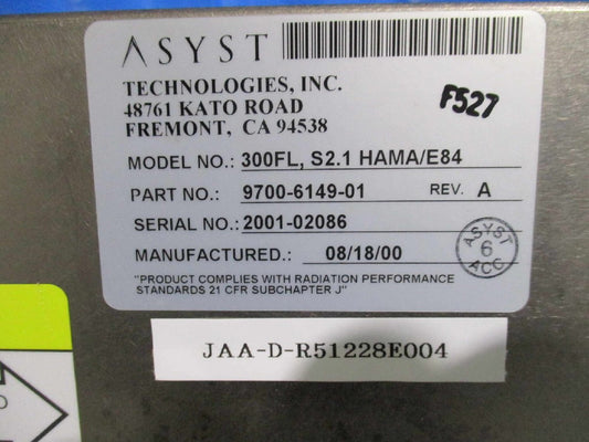 ASYST TECHNOLOGIES 48761 KATO ROAD 300FL S2.1 HAMA/E84 [e1121720929]