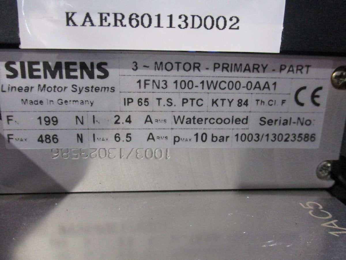 SIEMENS 1FN3100-4TPOO-1AC5 Motor Primary Part [o1123553645]