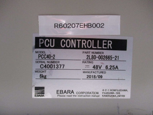 Ebara 2L80-002665-21 PCU Controller PCC40-2 [f1126562942]