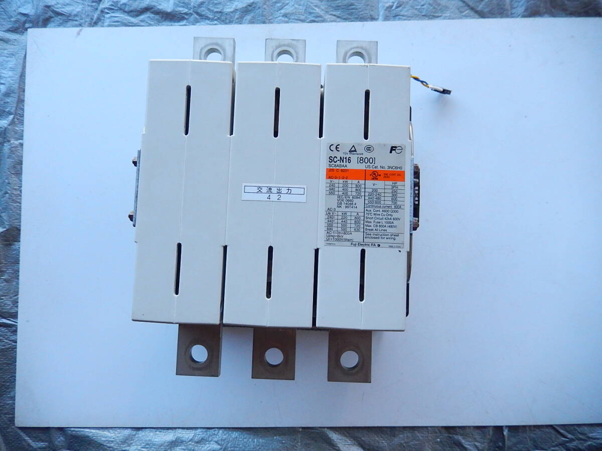 Fuji Electric SC-N16 800 Electromagnetic Contactor 200V 2a2b Auxiliary Contacts [b1127497245]
