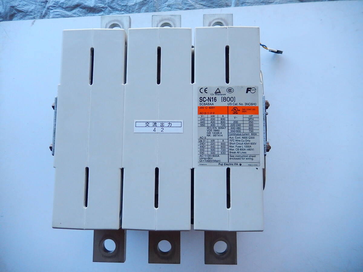 Fuji Electric SC-N16 800 Electromagnetic Contactor 200V 2a2b Auxiliary Contacts [b1127497245]