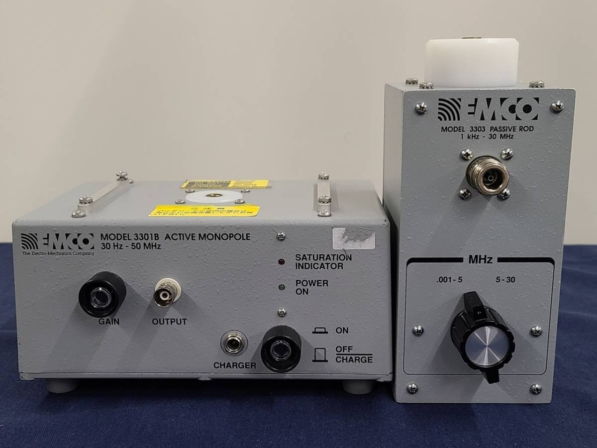 EMCO 3301B Active Monopole 30Hz-50MHz + EMCO 3303 Passive Rod 1kHz-30MHz [f1128303681]
