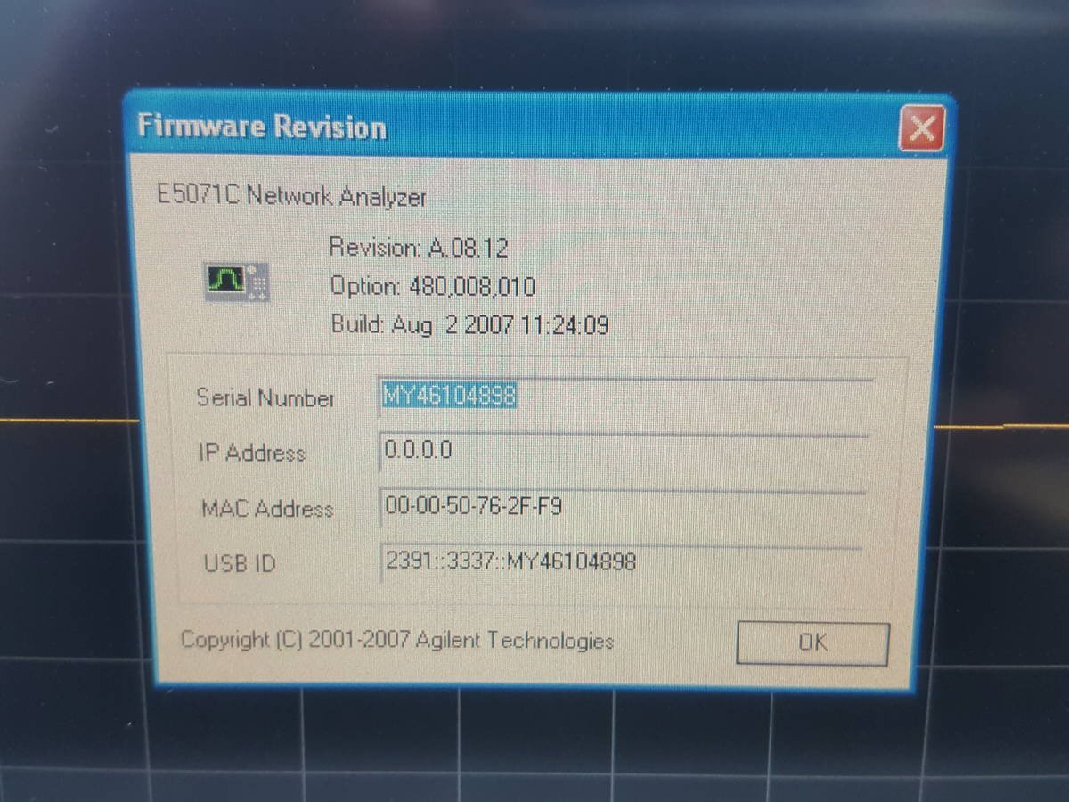 Agilent E5071C ENA Network Analyzer 9kHz-8.5GHz [x1128623749]