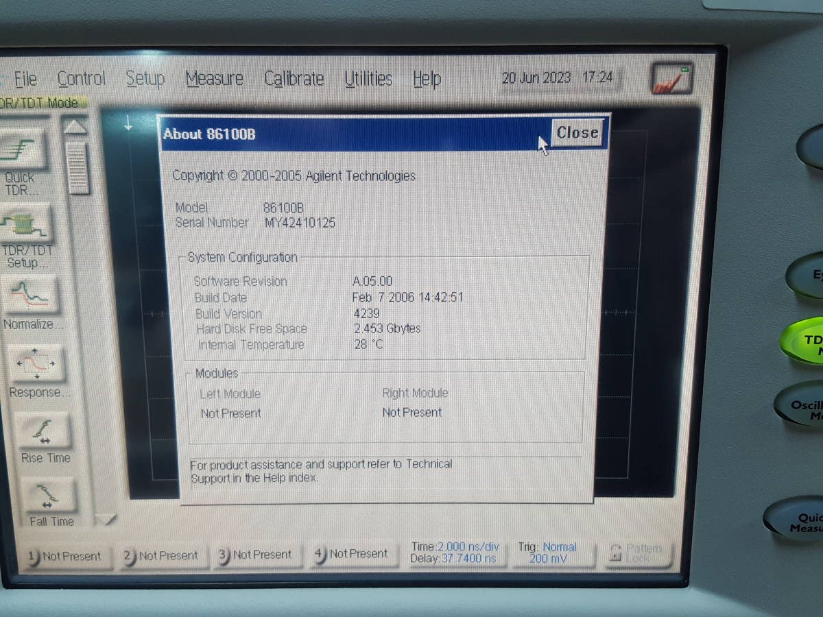 Agilent 86100B Infiniium DCA Wide-Bandwidth Oscilloscope Mainframe [w1130001209]
