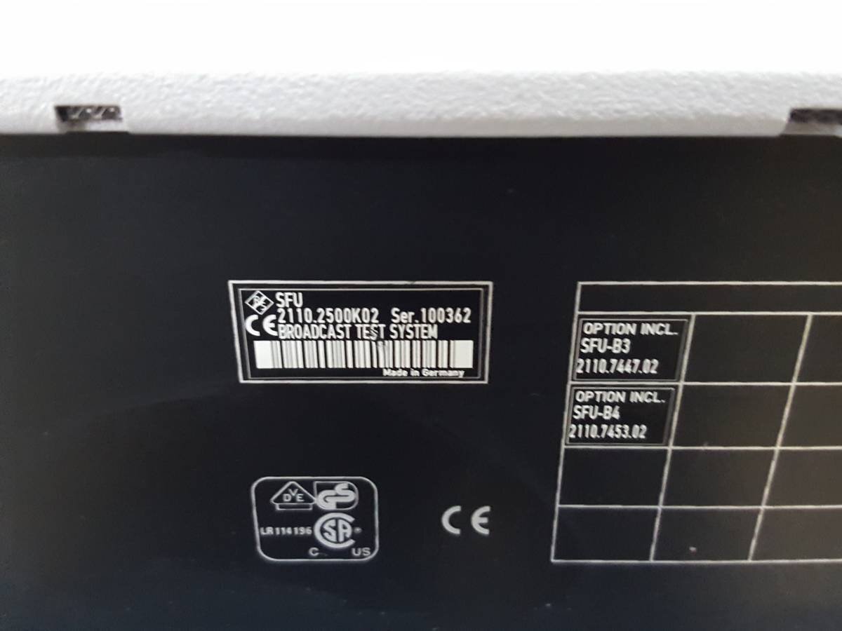 NBC R&S SFU Broadcast Test System Broadcast Test System [c1130263461]