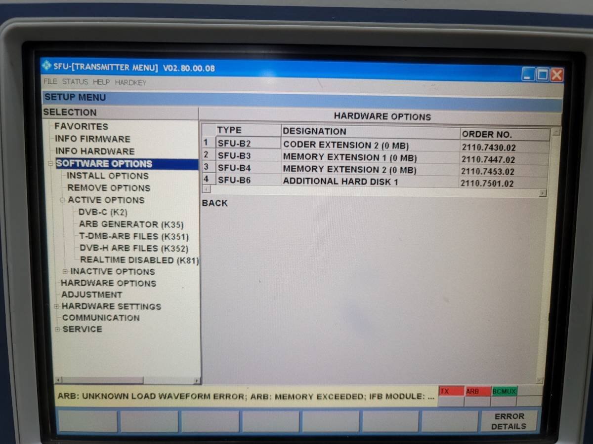 NBC R&S SFU Broadcast Test System Broadcast Test System [g1130278361]