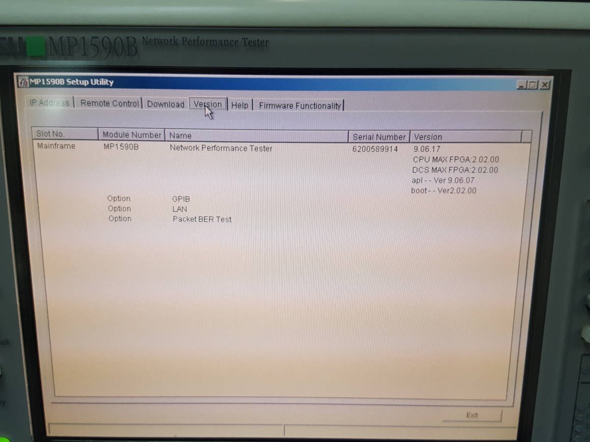 Anritsu MP1590B Network Performance Tester Opt 02 03 11 [p1130522077]