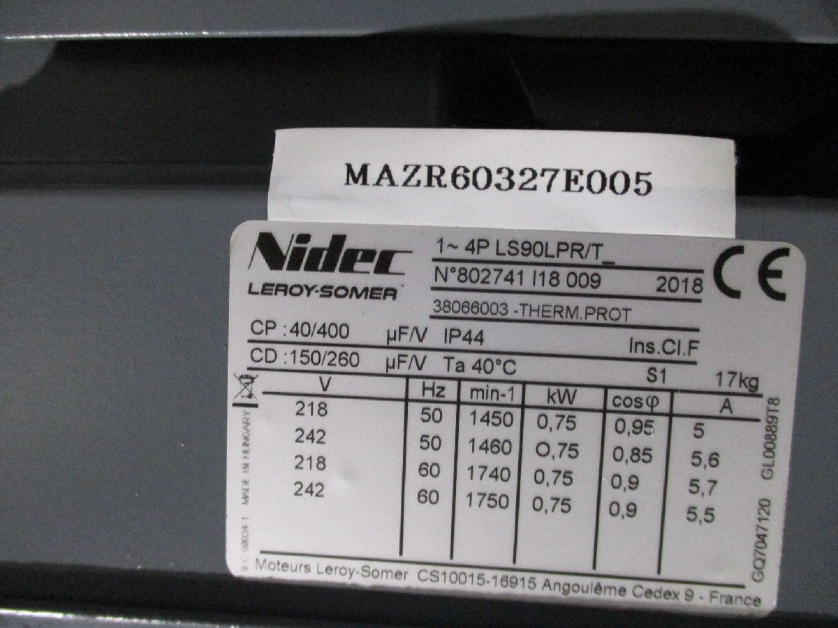LEYBOLD TI16B TRIVAC Vacuum Pump/NIDEC 1-4P LS90LPR [j1130911012]