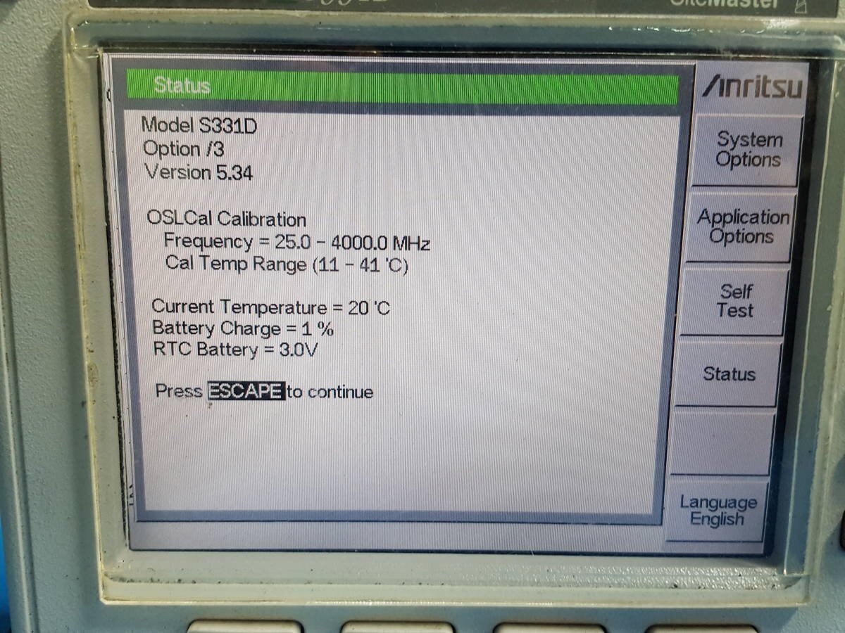Anritsu S331D Site Master 25MHz to 4GHz [k1131127211]