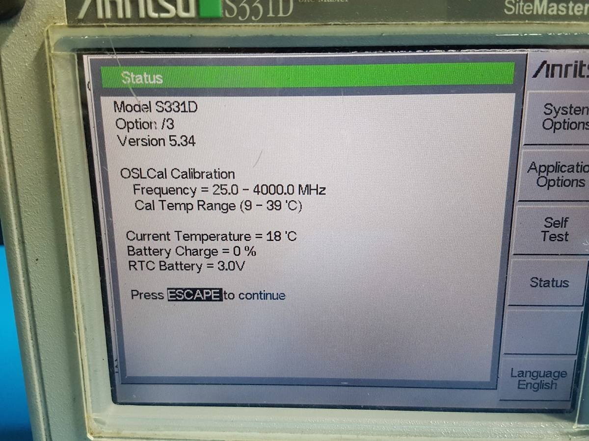 Anritsu S331D Site Master 25MHz to 4GHz [h1131137774]