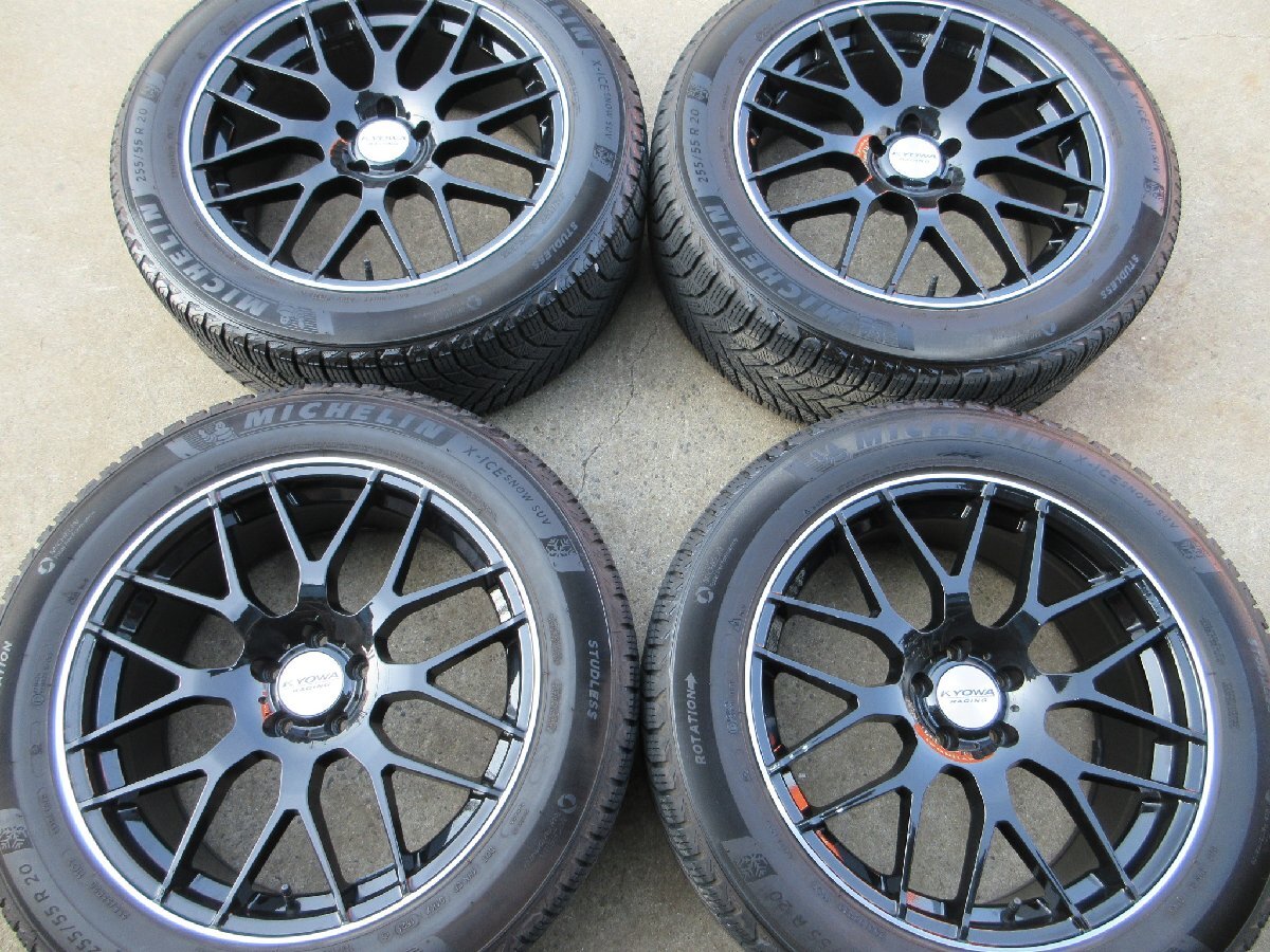 KYOWA Racing PCD114.3 Mesh 8.5j/+40 Wheels 255/55R20 Michelin X-ICE SNOW SUV Tires [1131158935]