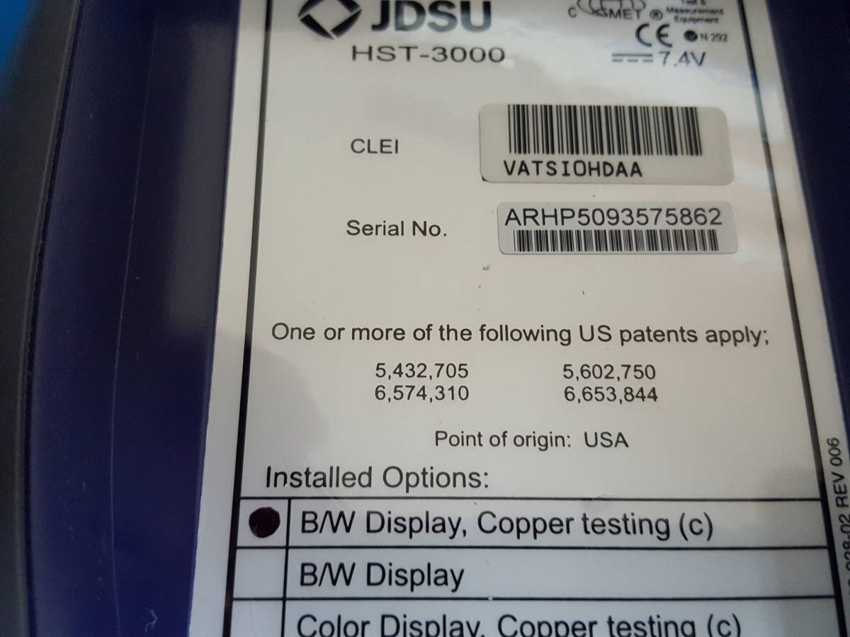 JDSU HST-3000C Handheld Services Tester with IP Suite and TDR [1131242302]