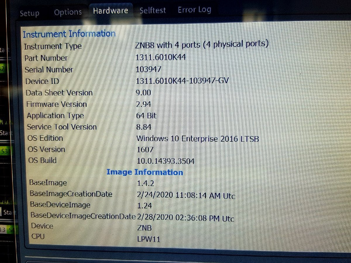 NBC R&S ZNB8 Vector Network Analyzer 9kHz to 8.5GHz 4 Ports [e1131301066]
