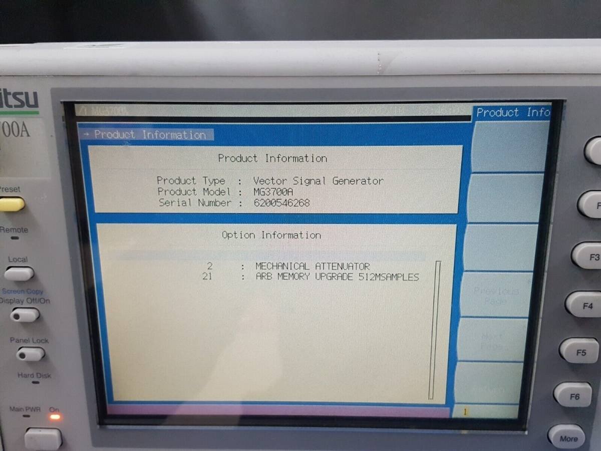 Anritsu MG3700A Vector Signal Generator 250kHz-3GHz Opt. 21 (as-is) [w1131393975]