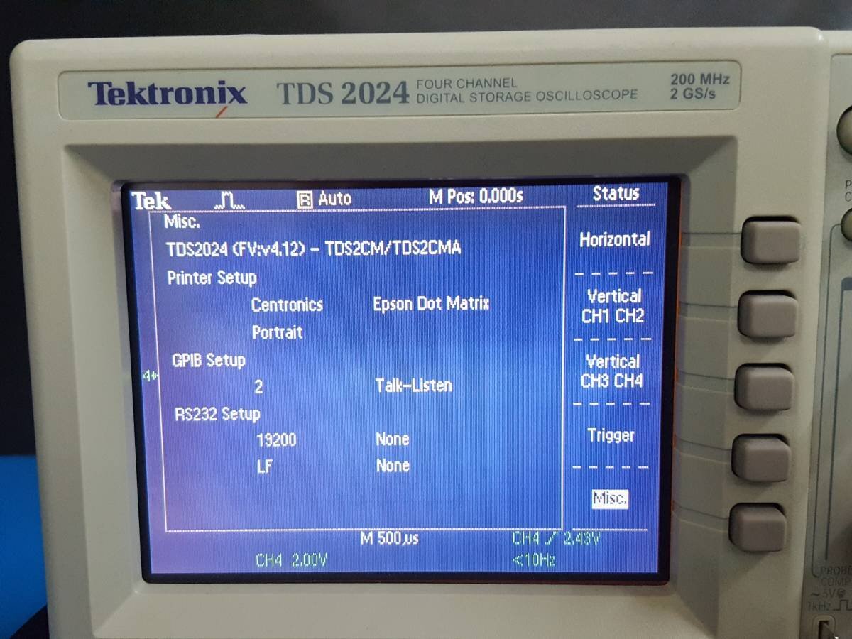 Tektronix TDS2024 Digital Oscilloscope 200MHz 4ch 2GS/s [n1131385992]