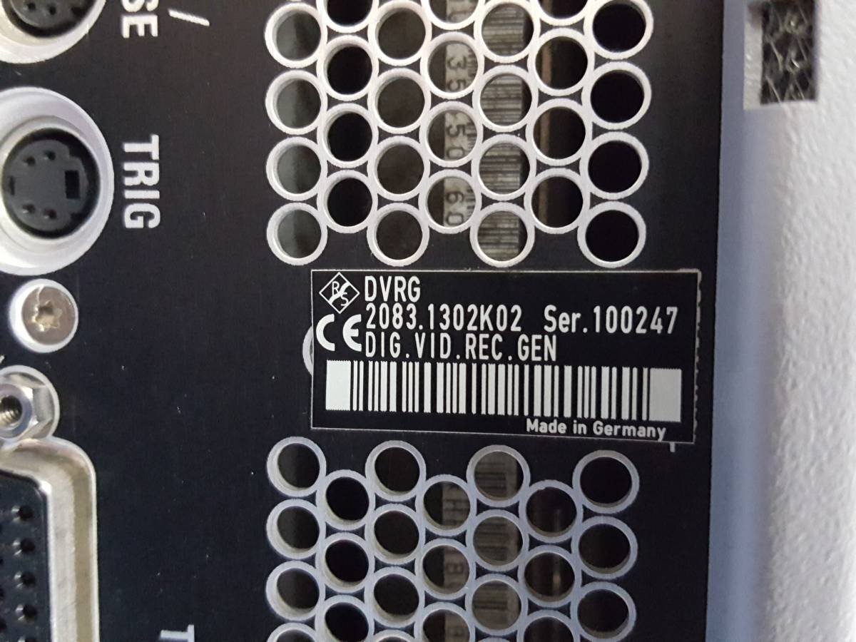 R&S DVRG Digital Video Recorder Generator SMPTE-310M interface [u1131747463]