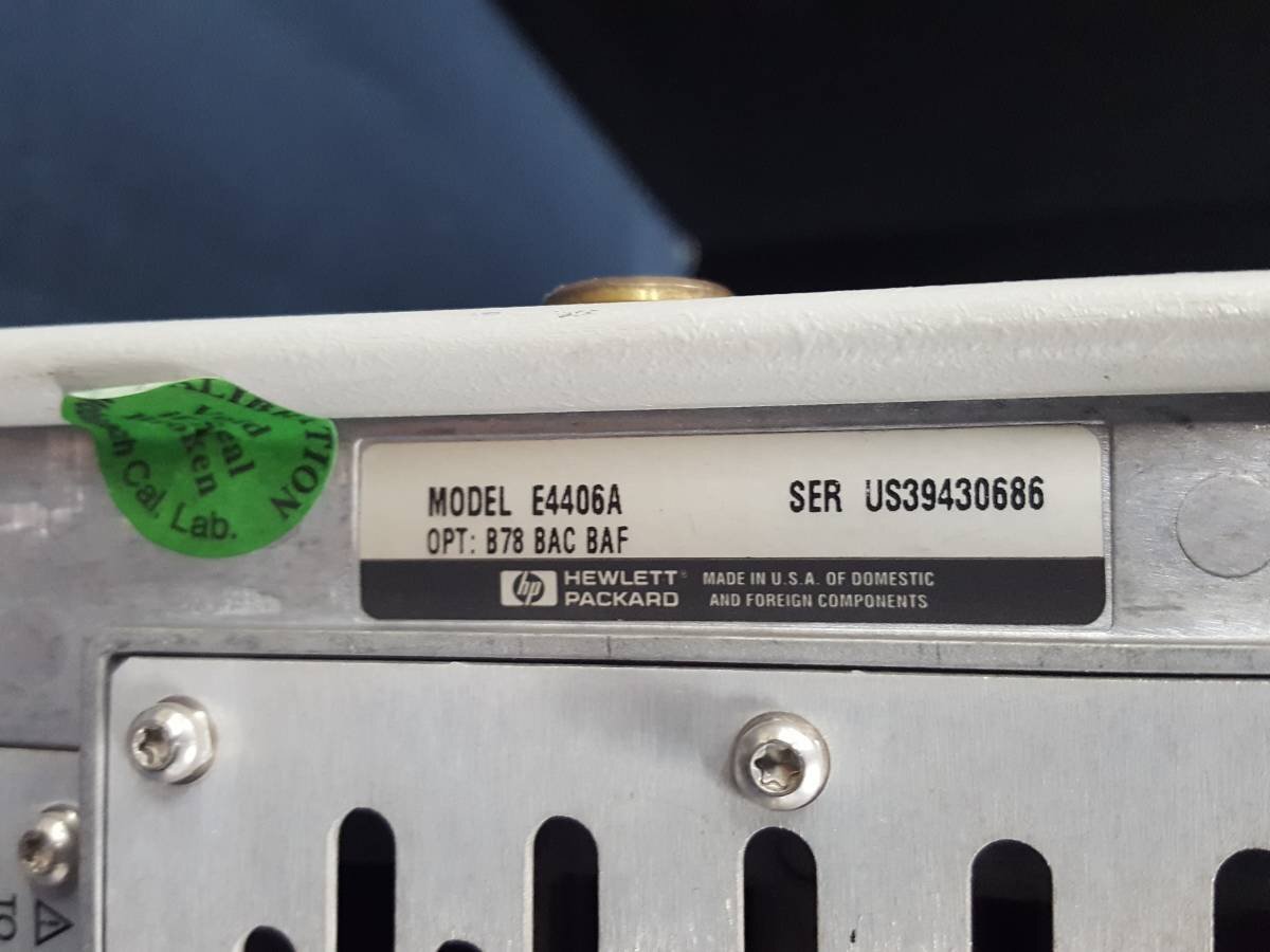 HP E4406A Transmitter Tester 7MHz - 4GHz (as-is) [b1132200854]
