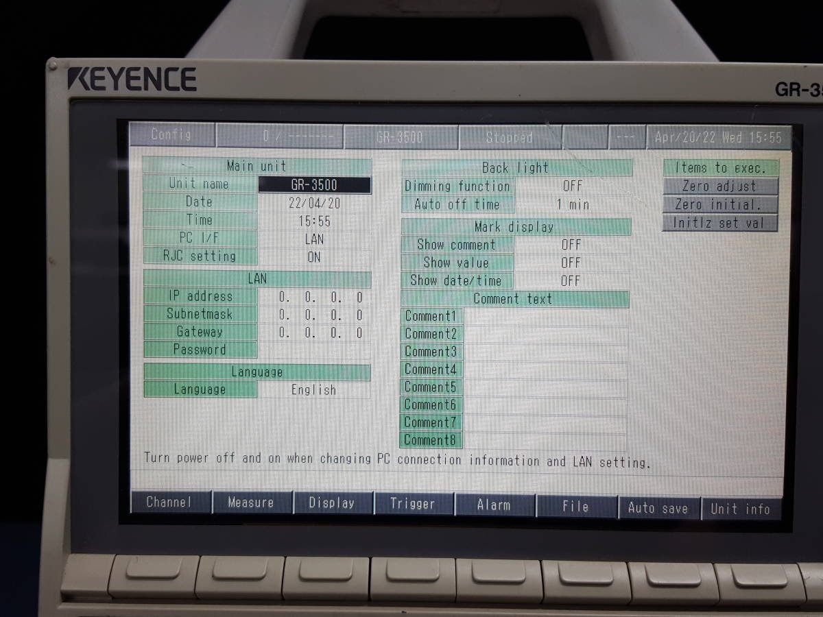 Keyence GR-3500 PC Link High-Performance Recorder with GR-B16 [f1132350040]