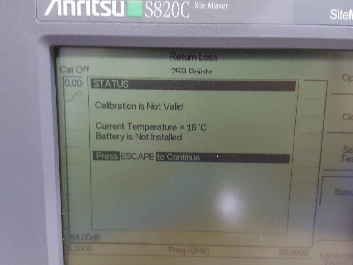 Anritsu S820C Site Master 3.3GHz to 20GHz [b1132638343]