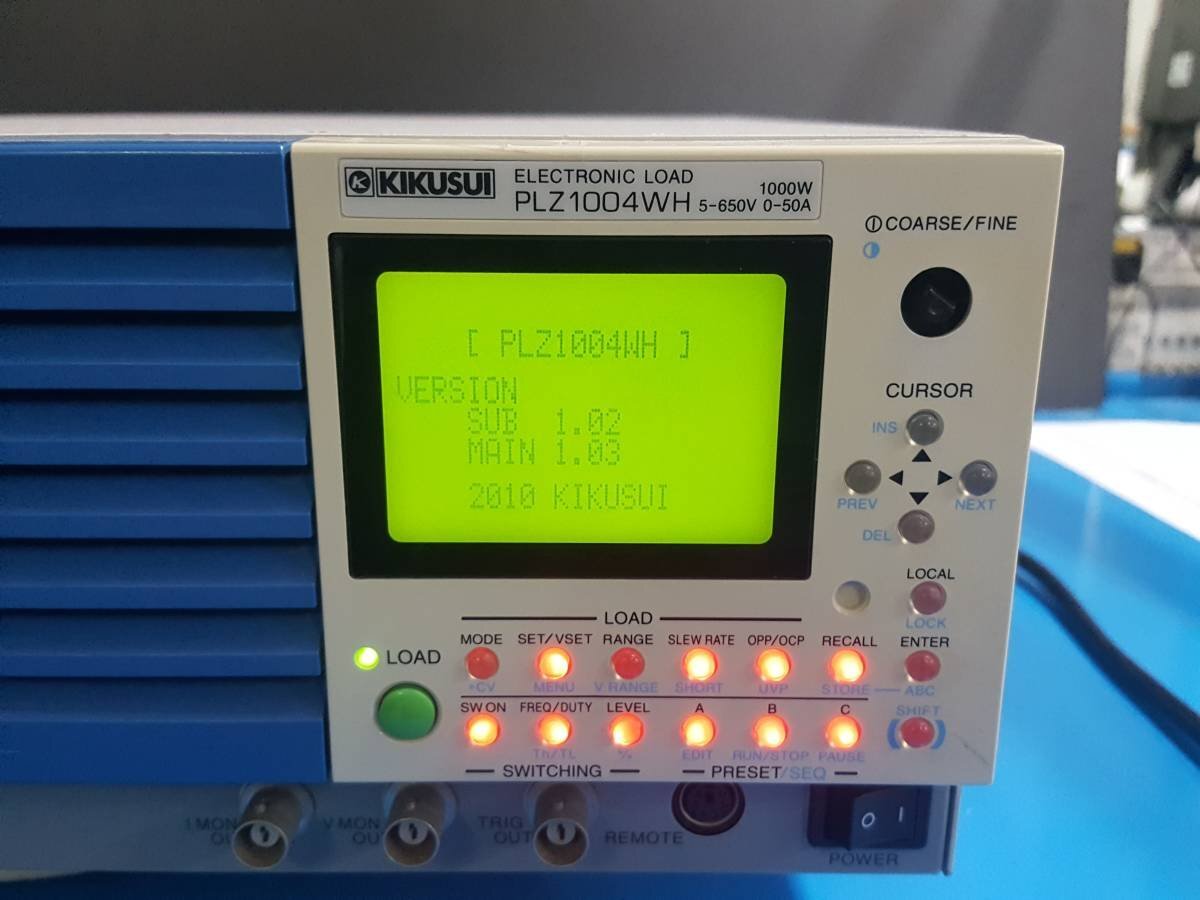 Kikusui PLZ1004WH Electronic Load 650V 50A 1000W (as-is) [r1132633961]