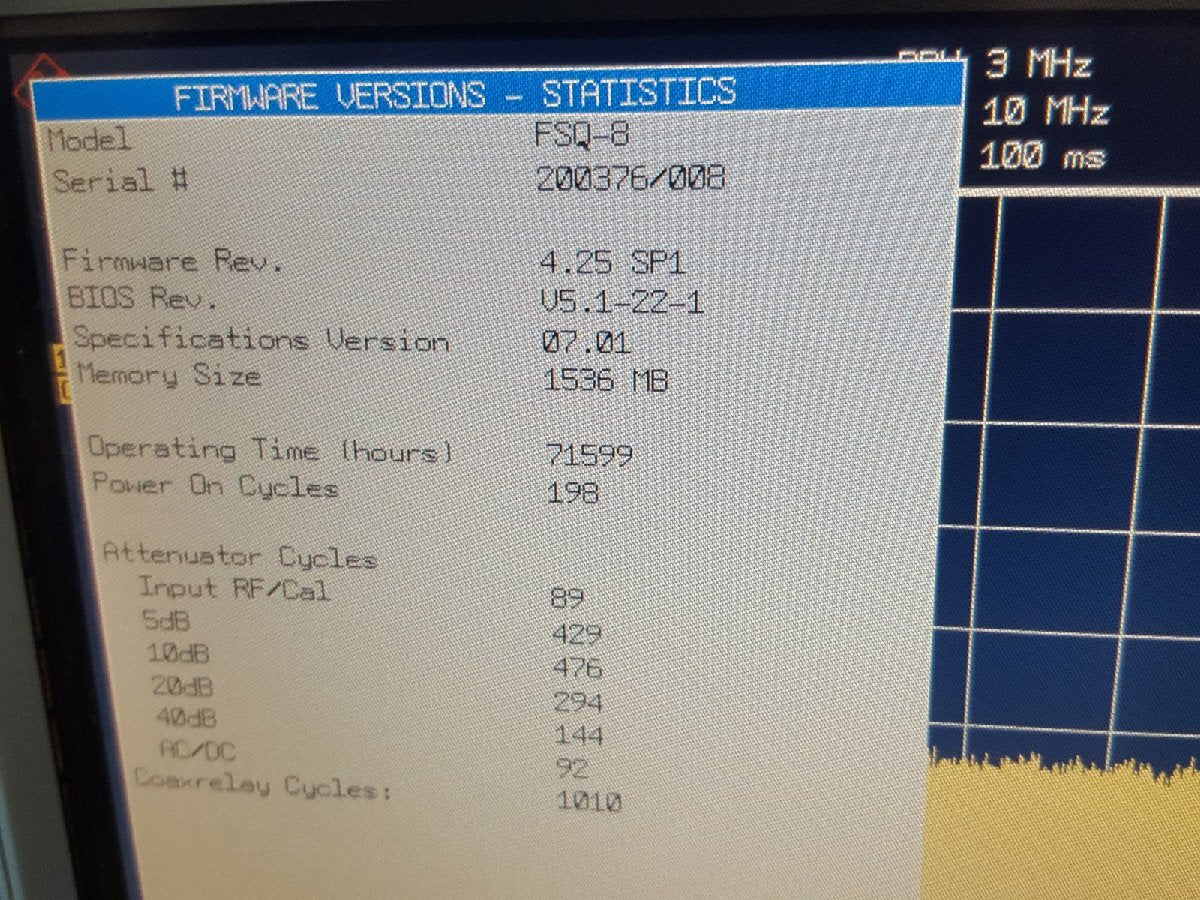 Rohde & Schwarz FSQ8 Signal Analyzer 20Hz-8GHz [f1132981511]
