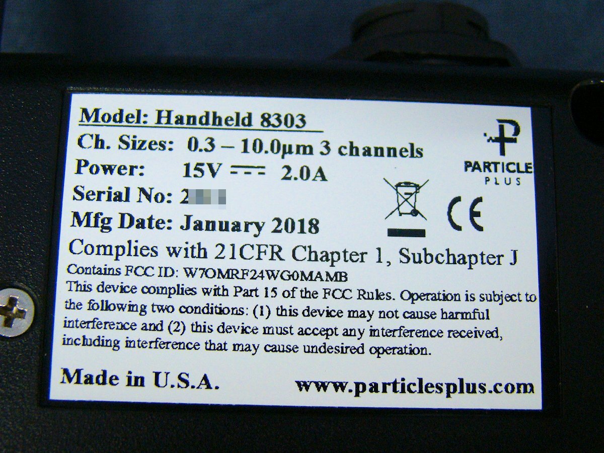 PARTICLES PLUS 8303 Handheld Airborne Particle Counter [r1138301734]