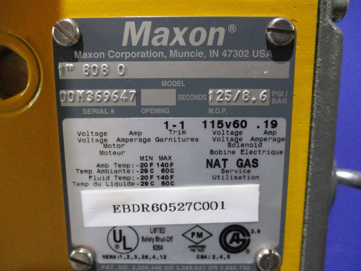 Maxon 1 808 0 Gas Shut Off Valve [1138786650]