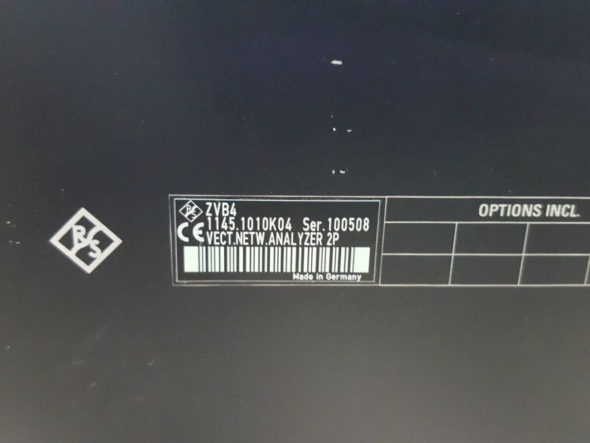 NBC R&S ZVB4 Vector Network Analyzer 300kHz-4GHz 2 Ports [c1140405492]