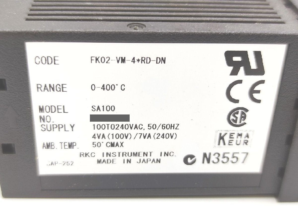 RKC SA100FK02-VM-4*RD-DN Temperature Controller [j1141451088]