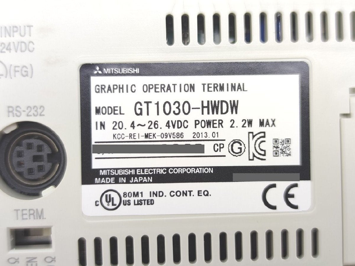Mitsubishi GT1030-HWDW Programmable Logic Controller [h1141460440]