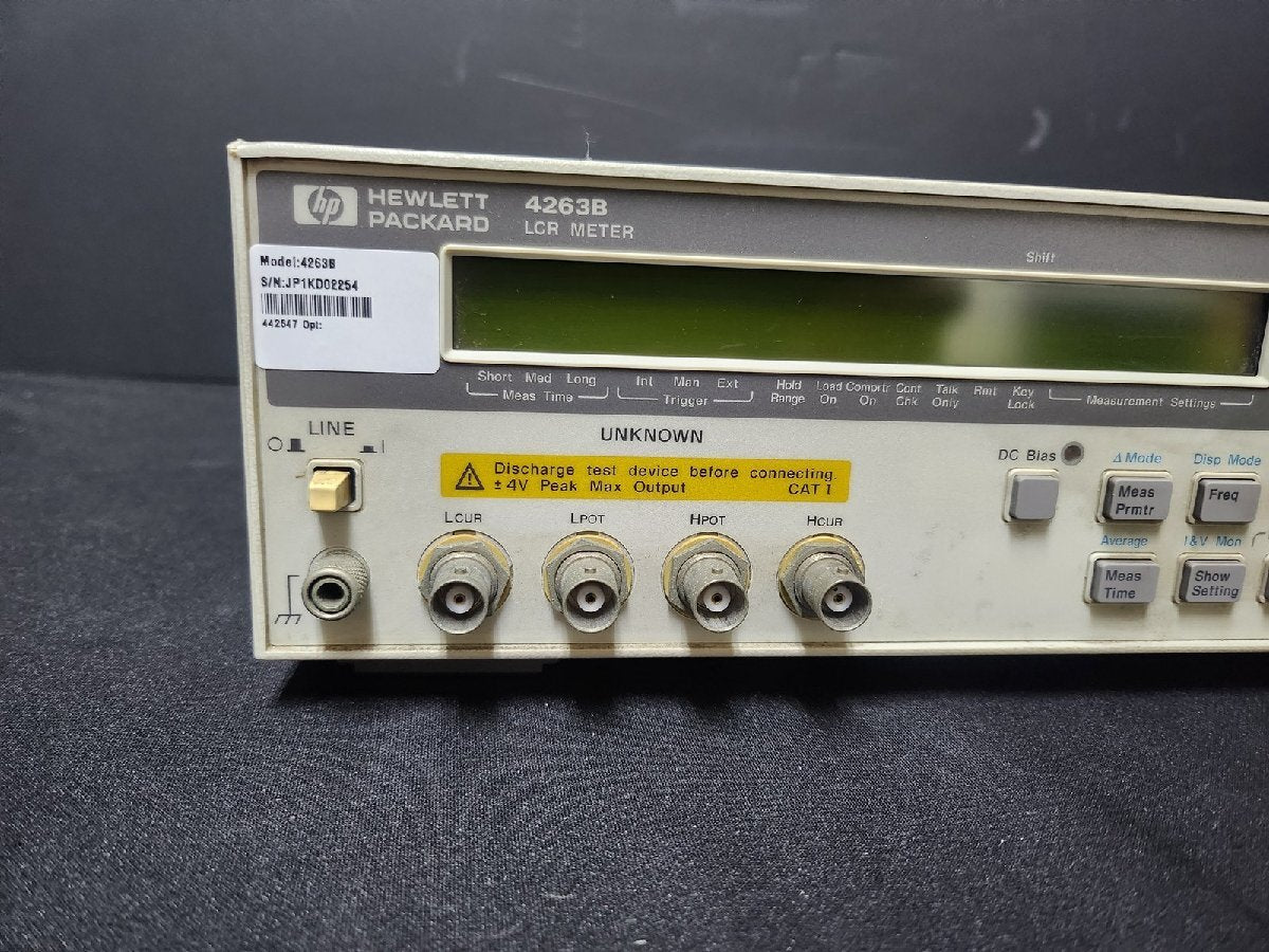 HP 4263B LCR Meter 100Hz to 100kHz Opt. 001 002 [k1144715827]