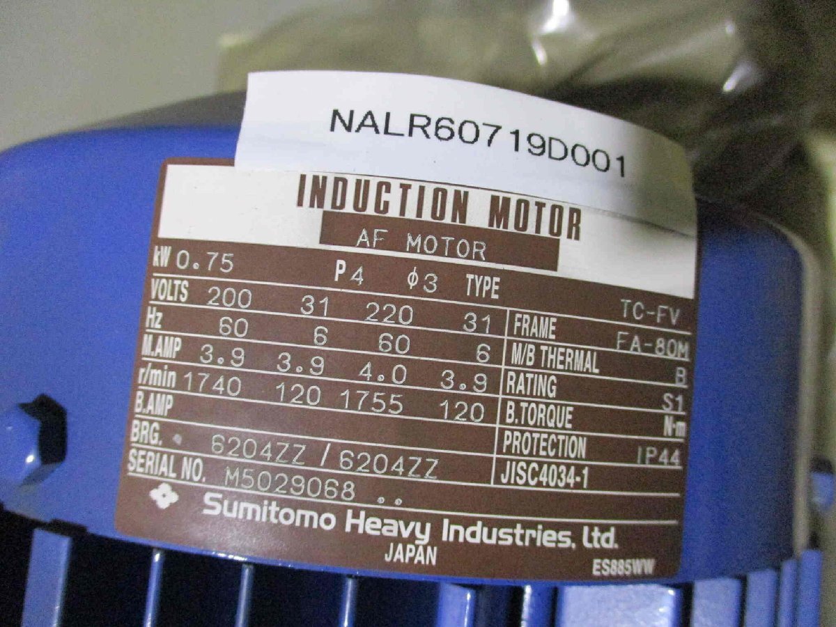 Sumitomo TC-FV AF Induction Motor CNHM1-6090-AV-17 [r1146528490]
